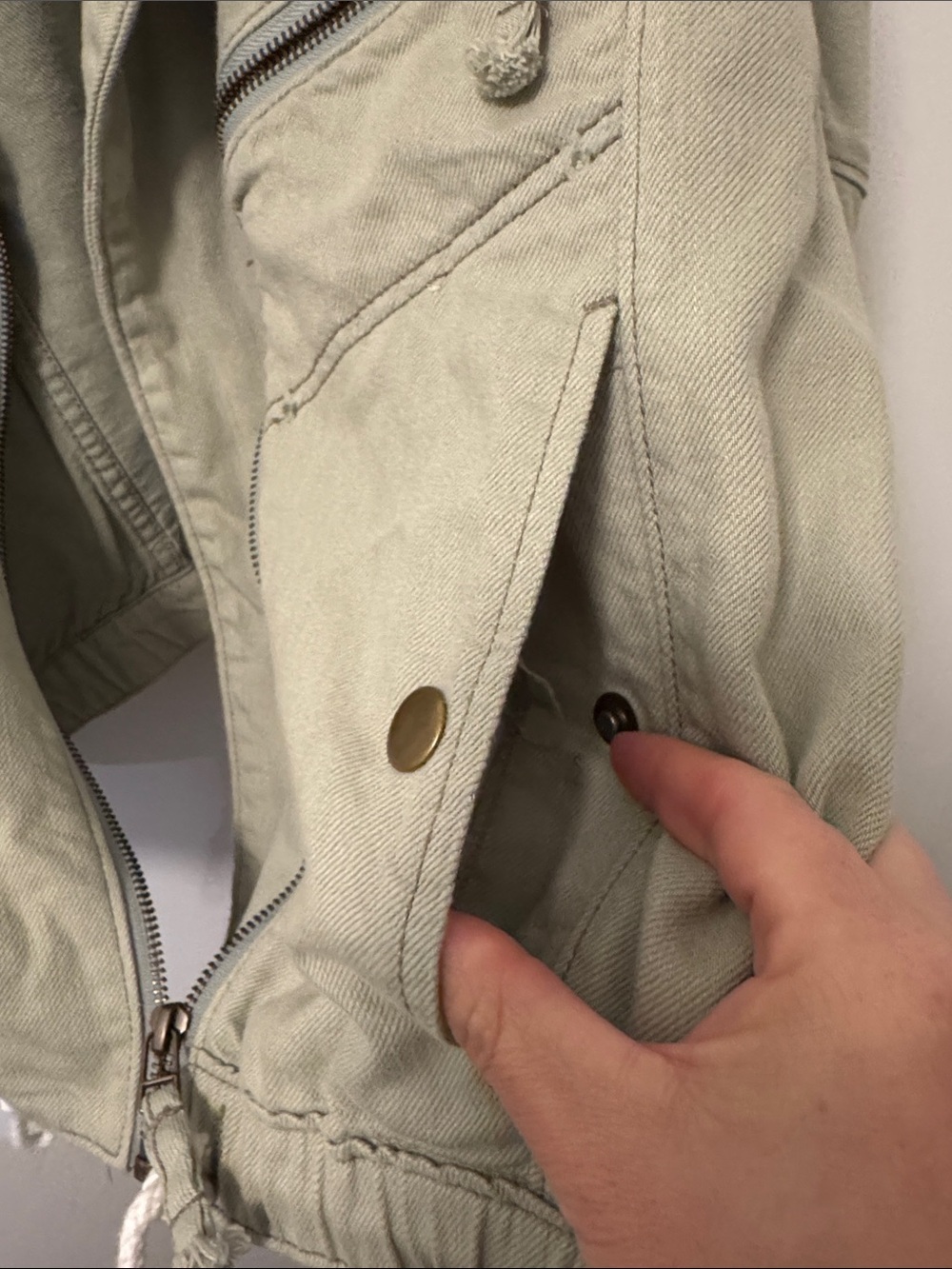 Anthropologie Pilcro Tidal Moto Utility Jacket XL - Picture 8 of 9
